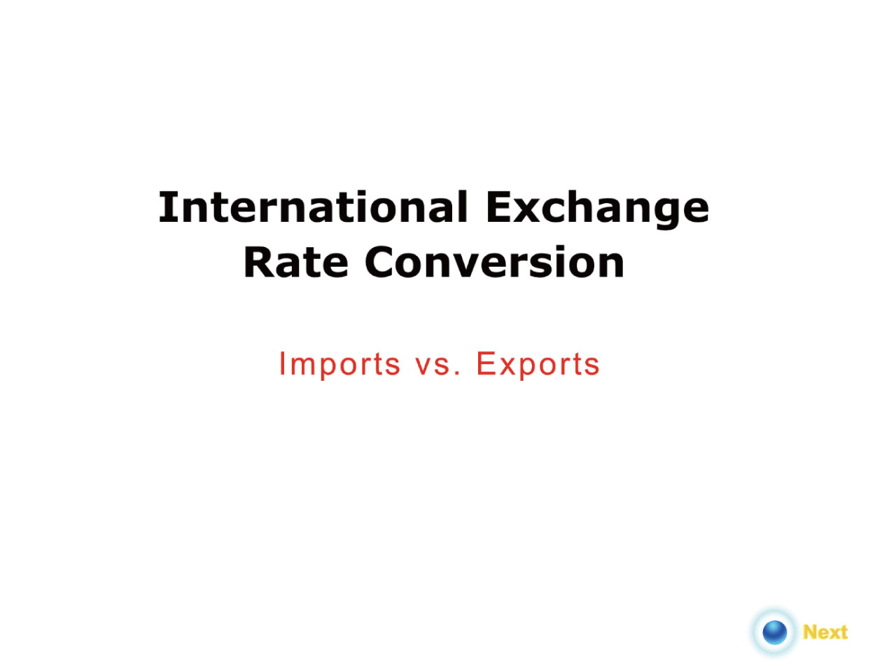 International Exchange Rates
