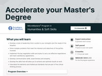 MicroMasters® Program in Humanities & Soft Skills