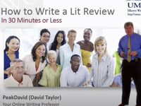 How to Write a Literature Review in 30 Minutes or Less