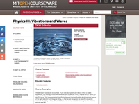 Physics III: Vibrations and Waves