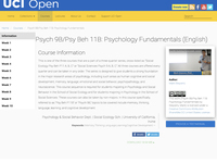 Psych 9B/Psy Beh 11B: Psychology Fundamentals