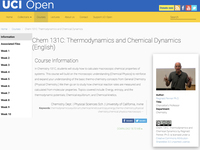 Chem 131C: Thermodynamics and Chemical Dynamics