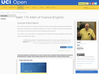 Math 176: Math of Finance