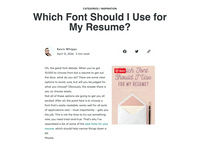 Which Font Should I Use for My Resume?