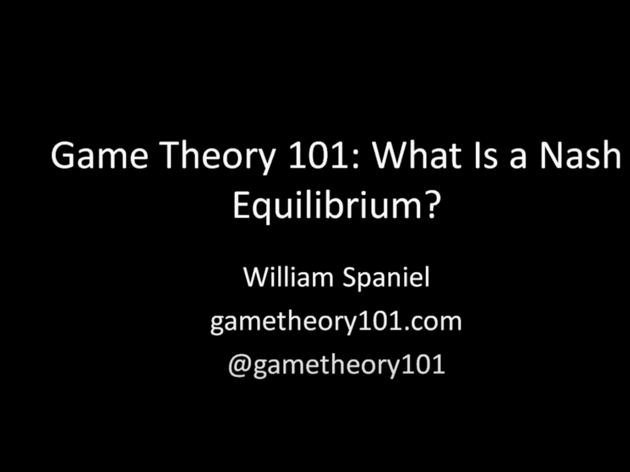 Game Theory 101: What Is a Nash Equilibrium? (Stoplight Game)