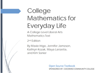 College mathematics for everyday life : a college level liberal arts mathematics text