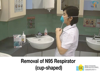Removal of N95 Respirator : cup-shaped