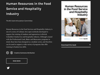 Human Resources in the Food Service and Hospitality Industry