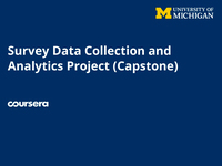 Survey Data Collection and Analytics Specialization