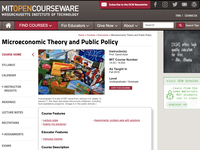 Microeconomic Theory and Public Policy