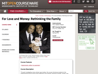 For Love and Money: Rethinking the Family