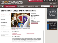 User Interface Design and Implementation