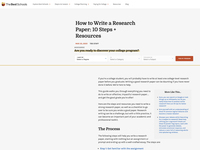 How to Write a Research Paper: 10 Steps + Resources