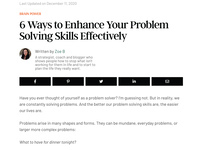 6 Ways to Enhance Your Problem Solving Skills Effectively