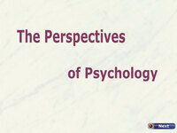 The Perspectives of Psychology