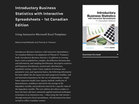 Introductory Business Statistics with Interactive Spreadsheets - 1st Canadian Edition