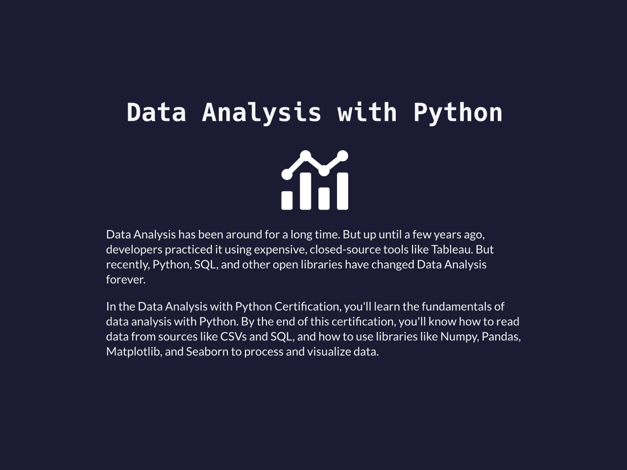freeCodeCamp - Data Analysis with Python