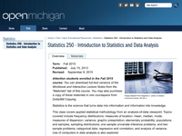 Statistics 250 - Introduction to Statistics and Data Analysis