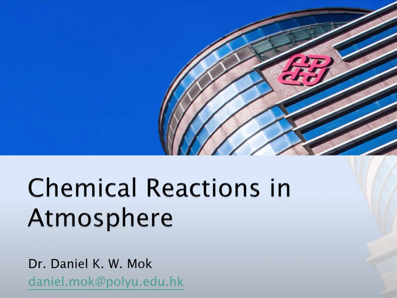Chemical Reaction in Atmosphere