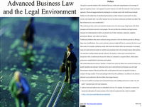 Advanced Business Law and the Legal Environment