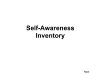 Self-Awareness Inventory
