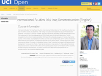International Studies 164: Iraq Reconstruction