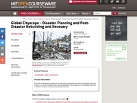 Global Cityscope - Disaster Planning and Post-Disaster Rebuilding and Recovery