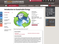 Introduction to Sustainable Energy