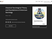 Classical Sociological Theory and Foundations of American Sociology