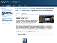ENGR 100: Introduction to Engineering: Design in the Real World