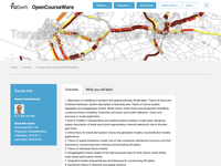 Transportation and Spatial Modelling
