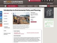 Introduction to Environmental Policy and Planning