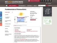 Fundamentals of Photovoltaics