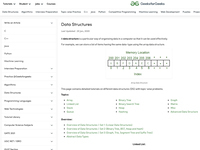 GeeksforGeeks - Data Structures