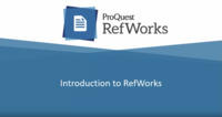 Introduction to new RefWorks
