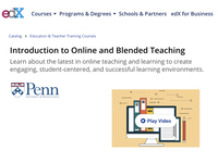 Introduction to Online and Blended Teaching