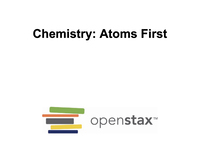 Chemistry : atoms first.