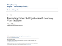 Elementary differential equations with boundary value problems