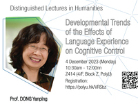 Distinguished lectures in humanities : developmental trends of the effects of language experience on cognitive control