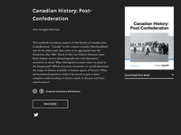 Canadian History: Post-Confederation