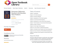 Elementary Differential Equations with Boundary Value Problems