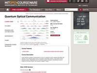 Quantum Optical Communication