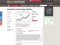 ESD.10 Introduction to Technology and Policy