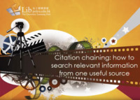 Citation chaining: How to search relevant information from one useful source
