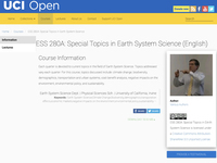 ESS 280A: Special Topics in Earth System Science