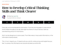 How to Develop Critical Thinking Skills and Think Clearer