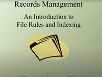 Records Management: An Introduction to Filing Rules and Indexing