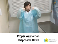 Proper Way to Don Disposable Gown