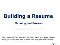 Building a Resume