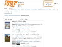 Directory of Open Access Books (DOAB) (Agriculture and Food Sciences)